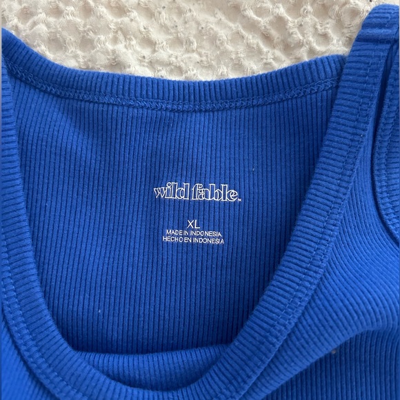 Wild Fable Ribbed Blue Tank Top - Picture 3 of 3